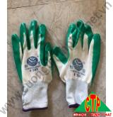 Găng tay phủ cao su màu xanh 388