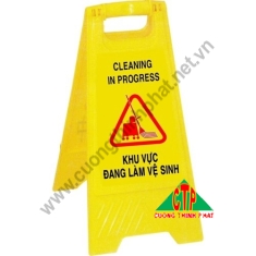 Biển báo chữ A Khu vực đang làm vệ sinh