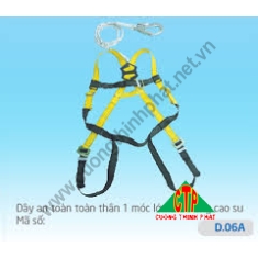 Dây an toàn toàn thân 1 móc lớn có miếng cao su D.06A