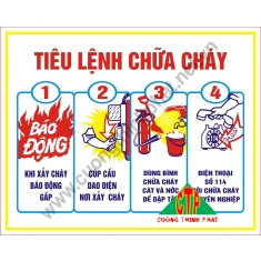 Bảng tiêu lệnh chữa cháy