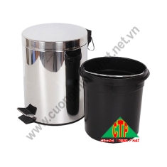 Thùng rác inox đạp chân (nhiều kích thước)