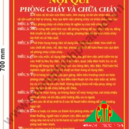 Bảng nội quy PCCC