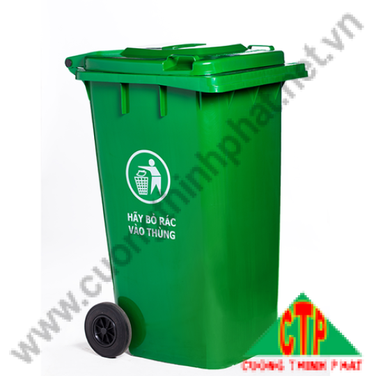 Thùng rác công cộng 240 lít có bánh xe (nhiều màu, nhiều kích thước)