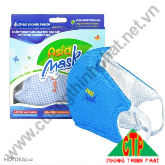 Khẩu trang than hoạt tính Asia quai đeo