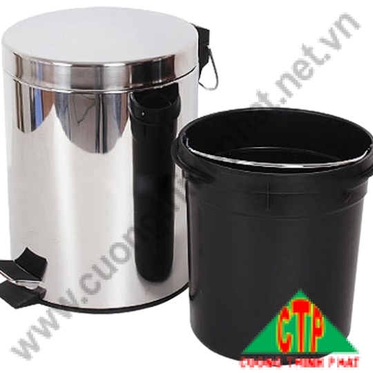 Thùng rác inox đạp chân (nhiều kích thước)